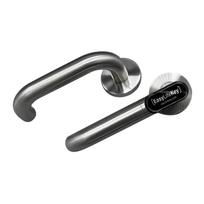 EasyLifeKey® Digitaler Türdrücker • Ausführung: Rundrosette mit U-Griff für Flucht- und Rettungswege