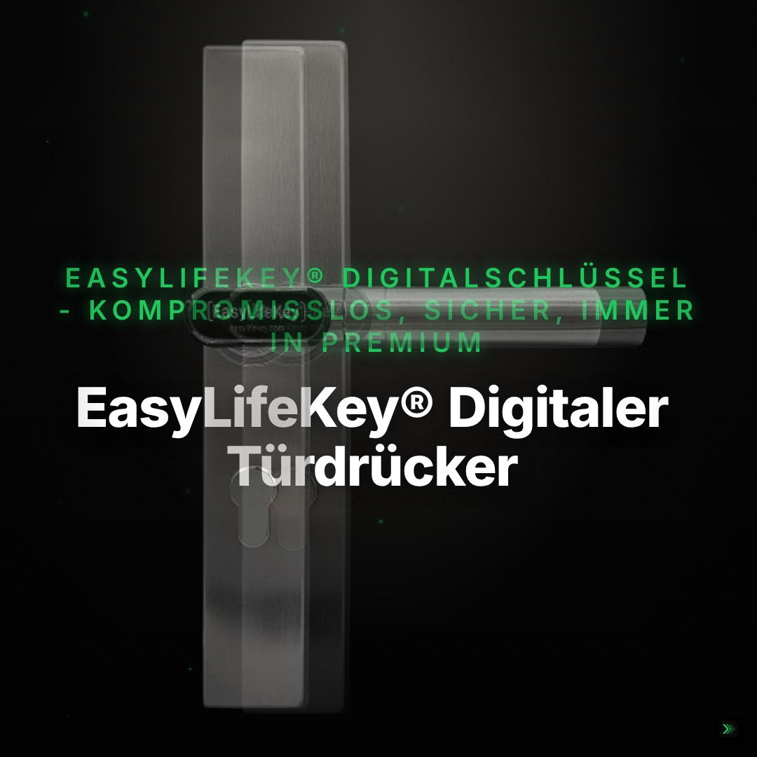Video laden: EasyLifeKey® Digitaler Türdrücker • Ausführung: Langschild "schmal" mit L-Griff – Clean Showcase
