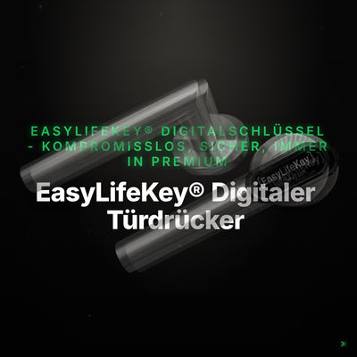 EasyLifeKey® Digitaler Türdrücker • Ausführung: Rundrosette mit L-Griff – Clean Showcase