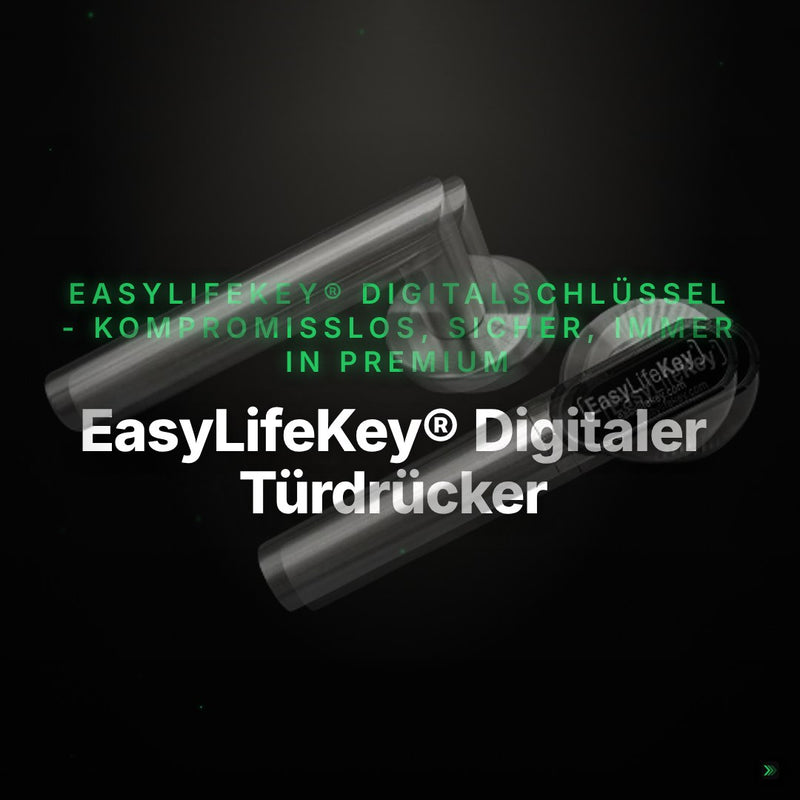 EasyLifeKey® Digitaler Türdrücker • Ausführung: Rundrosette mit L-Griff – Clean Showcase