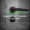 EasyLifeKey® Digitaler Türdrücker • PSD-Ausführung in Schwarz-matt • Ausführung: Rundrosette mit L-Griff – Clean Showcase